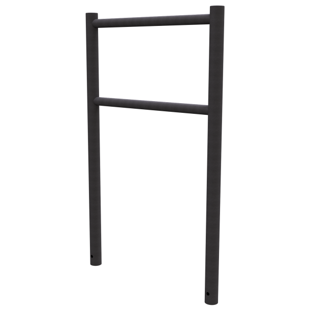 Bicycle lean-on hoop | with flat or ball head | with flat head, for casting in concrete | hot-dip galvanized and coated DB 703